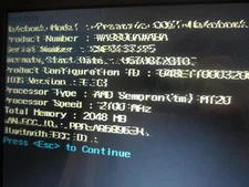 COMPAQ PRESARIO CQ61 CQ61-411WM Laptop BOOTStoBIOS VIDEO ISSUE NoHD NoBAT -PARTS