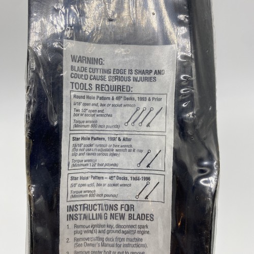 2er-Pack Yard-Man 46 Zoll Klinge Set Stern Mitte Loch # 942-04290 und 742-04290 NEU - Bild 5 von 7
