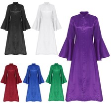 Women's Clergy Robe Flared Sleeves Choir Dress Maxi Dress Church Clergy Dress