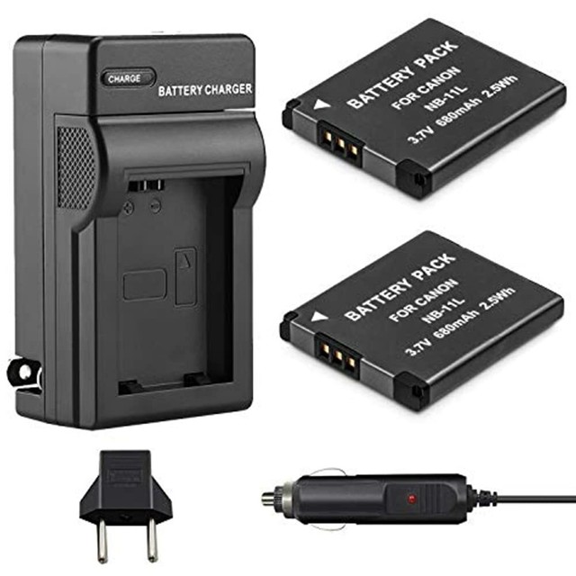 NB11L/NB11LH Battery (2Pack) And Charger Kit For Canon PowerShot
