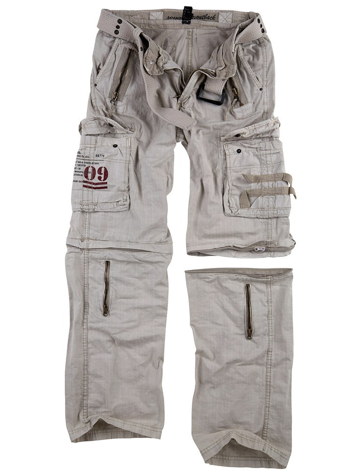 Pantalon Cargo Militaire Surplus Royal OUTBACK - Transformable En Short Par Zip Démontable