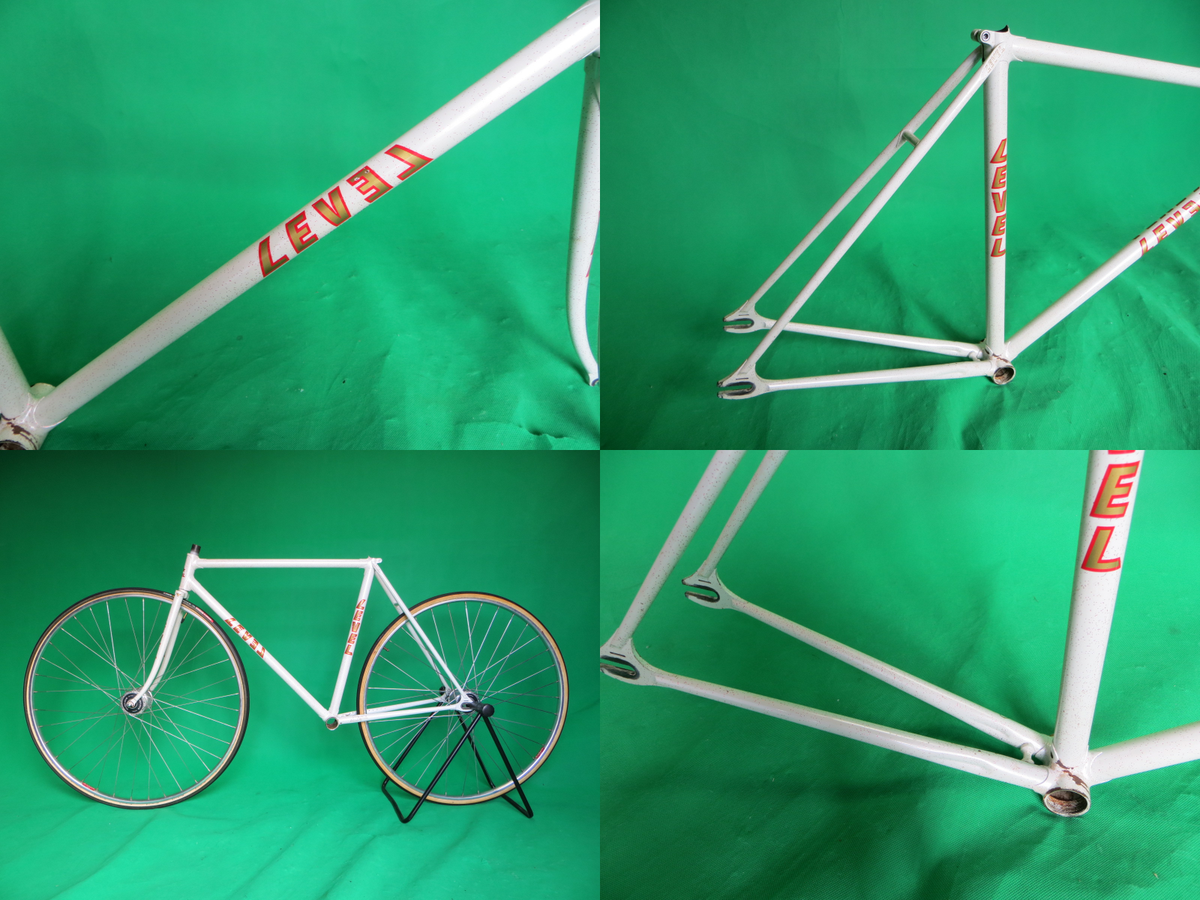 Level White NJS Approved Keirin Frame Set Track Bike Fixed Level White NJS Approved Keirin Frame Set Track Bike Fixed