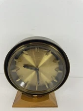 For Parts Read WESTERN GERMANY MID CENTURY TABLE MANTEL CLOCK BY ATLANTA