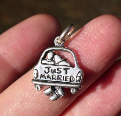 SJC Sundancer Sterling Silver Just Married Charm or Pendant 925