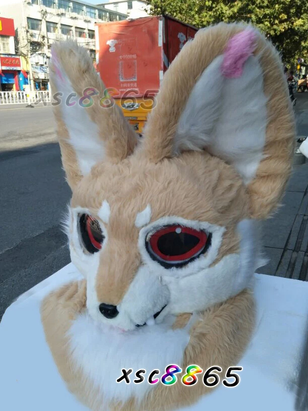 Navidad Piel Larga Husky Perro Zorro Mascota Cabeza Fiesta Halloween Piel Juegos con disfraces (Cabeza) Foto 3 de 4