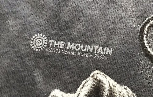 Camiseta De Colección La Montaña Para Hombres XL Gris Místico Dragón Mágico Gráfico Tie Dye - Imagen 6 de 7