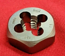M10 X 1.5 Metric 1" Hex Die Irwin Hanson 9740 10MM Carbon Steel USA RH Rethread