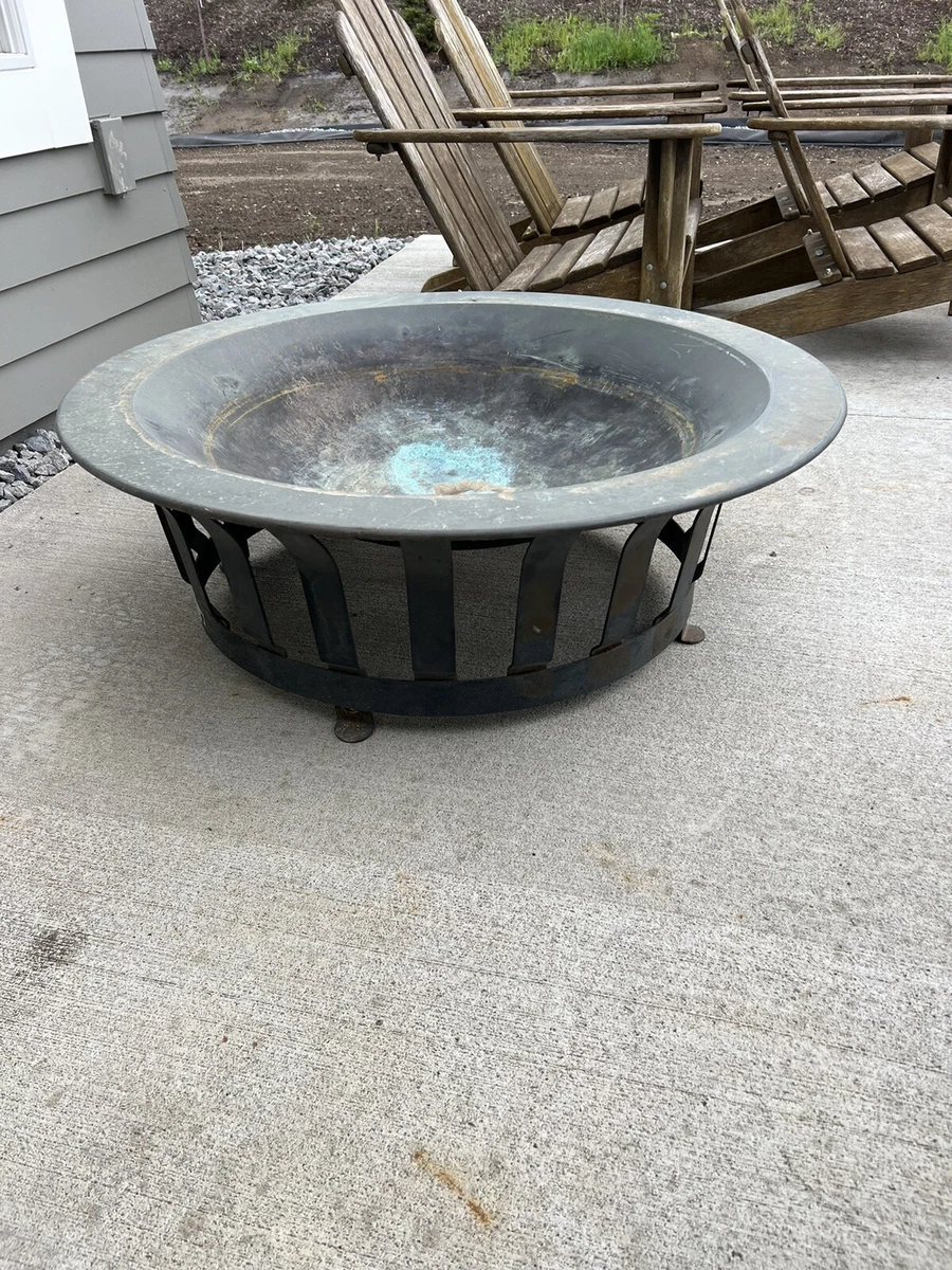 Frontgate Classic Copper Fire Pit 40 inch Steel Base