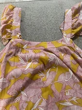 Knox Rose Women's Maxi Sleeveless Dress M Floral Boho Artsy Tropical Poolside 