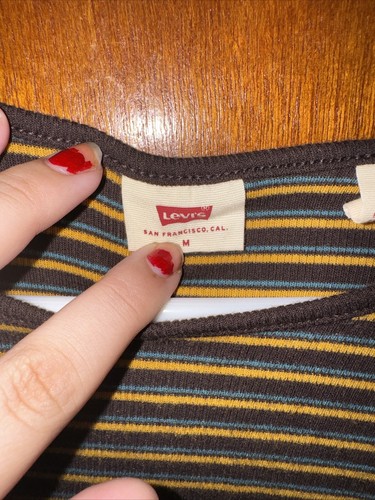 Levi’s Damen Langarmshirt braun gestreift Größe M - Bild 4 von 6