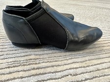 Girls Black Dance Theater Elastic Shoes Size 1
