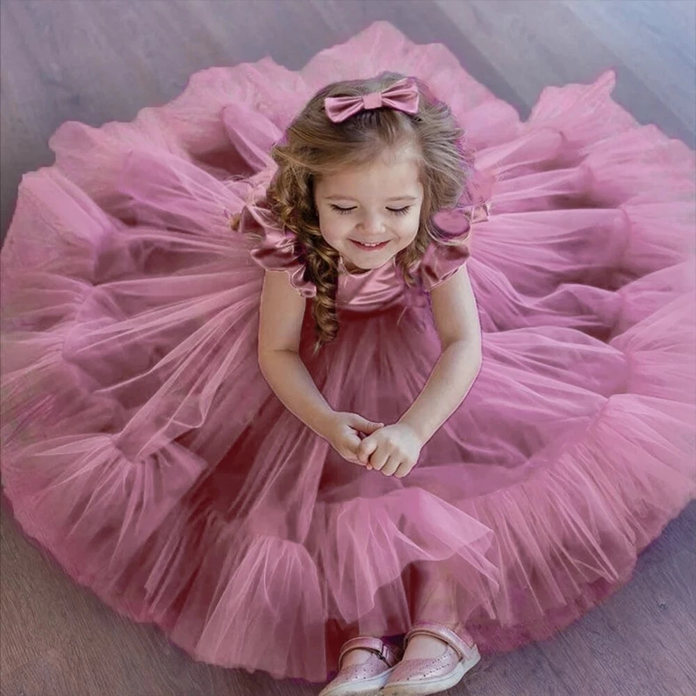 Flower Girl Dresses Weddings | Flower Girl Dress Kid Girls - Princess Party  Dresses - Aliexpress