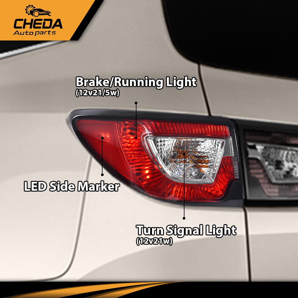 CROSSDESIGN Driver Side Tail Light Assembly For Chevy Traverse 2013-2017 LS LT LTZ