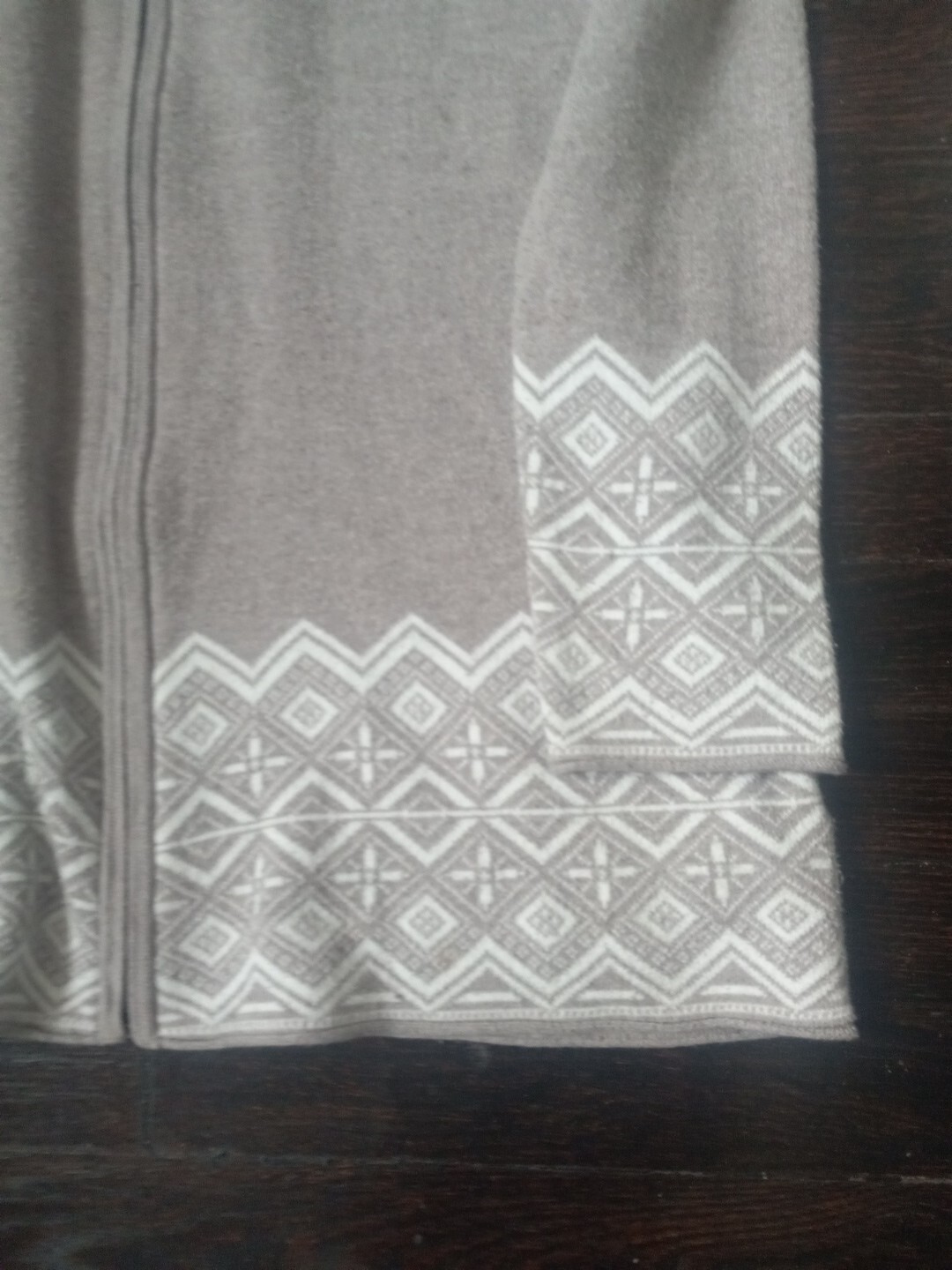 Cynthia Rowley Southwestern Aztec Sweater Hoodie Womans Size Medium  Tan Cream image 3