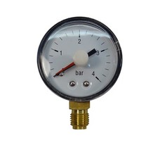 4 Bar Water Pressure Gauge - 1/4" BSP Bottom Entry