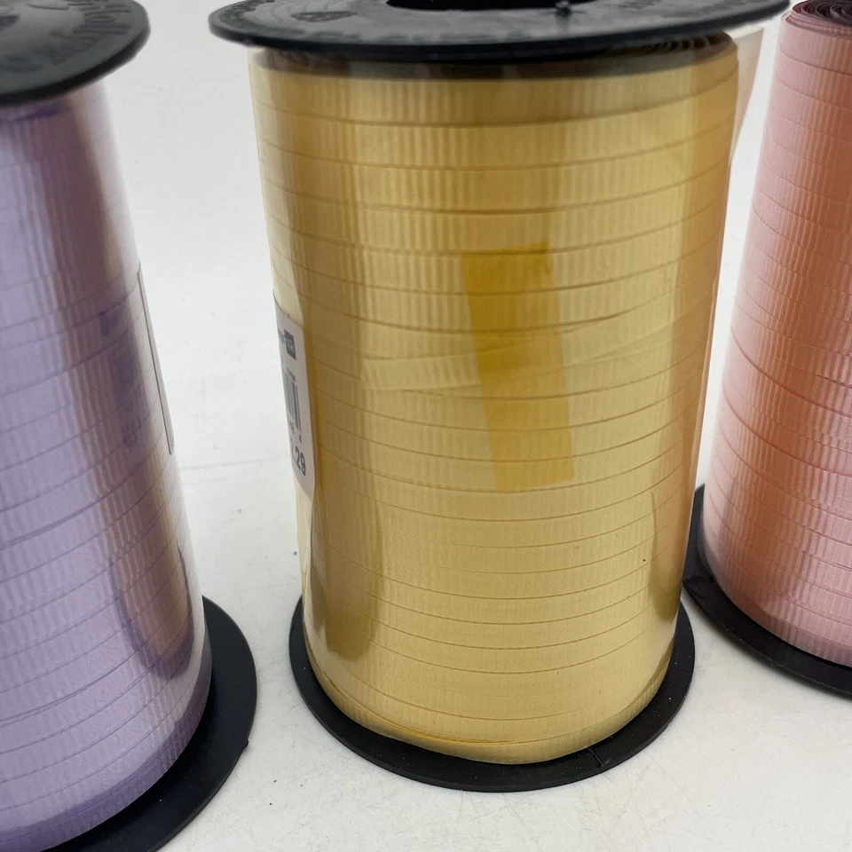 3 Rolls 3/8" x 250 yd Curling Ribbon Pink Hollywood Ribbon Easter USA NOS - Image 4 of 4