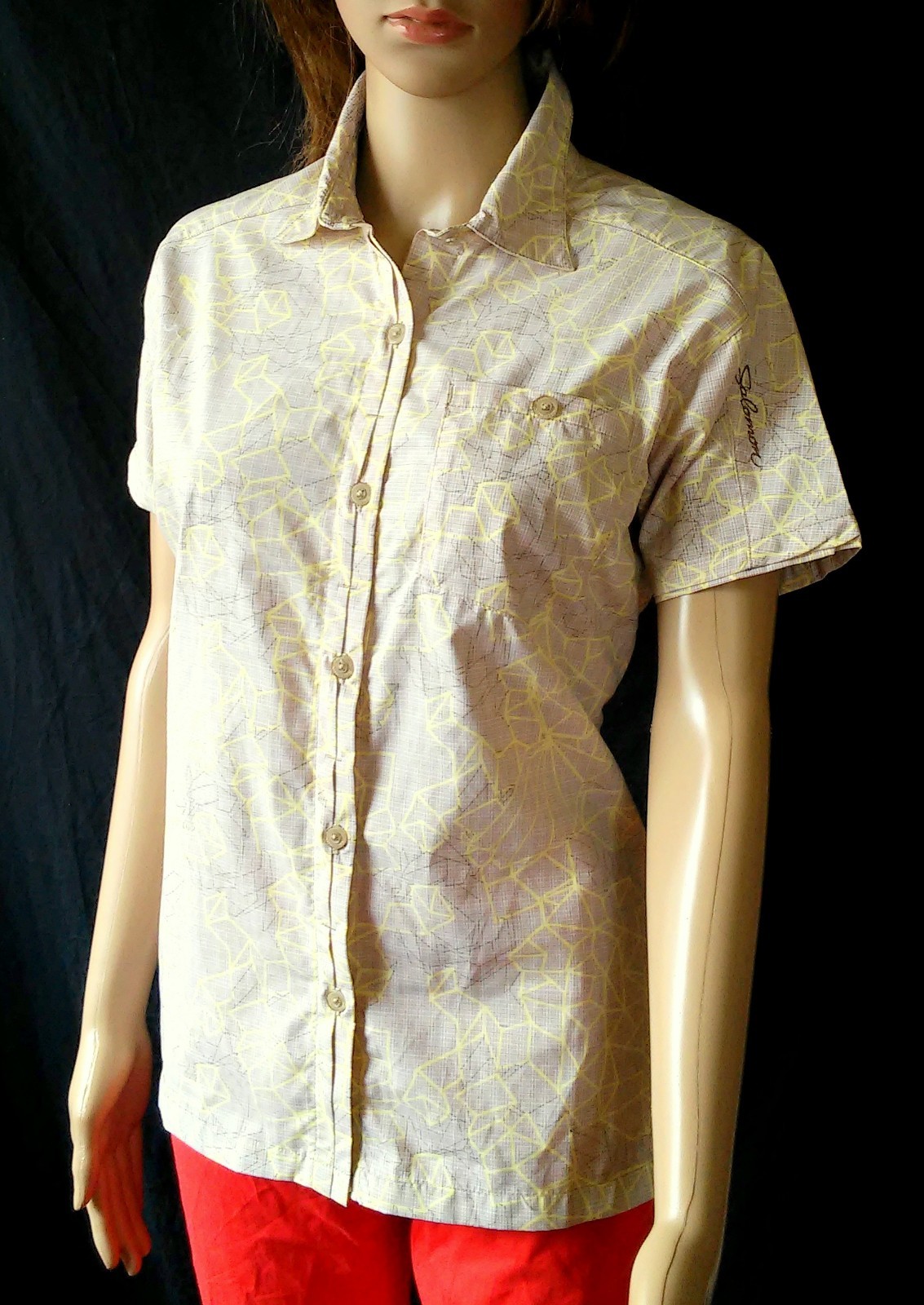 CAMICIA DONNA SALOMON ACTILITE CON BOTTONI MANICA CORTA TAGLIA M