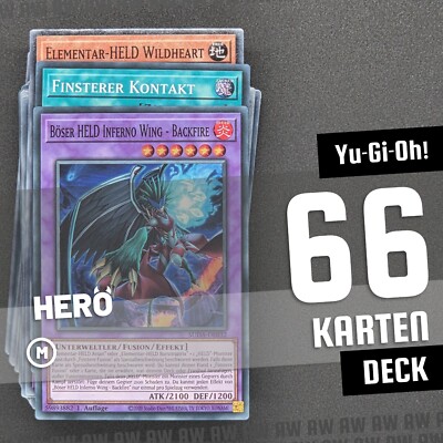 Yugioh! - Böser HELD Deck - Spielbereit -  Aster Phoenix - Deutsch!   