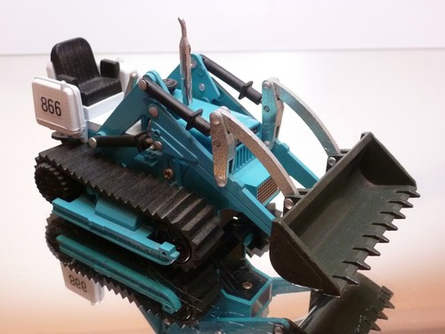DIAPET KOMATSU 866 SHOVEL - WHITE + BLUE 1:26 - GOOD CONDITION - Picture 8 of 9