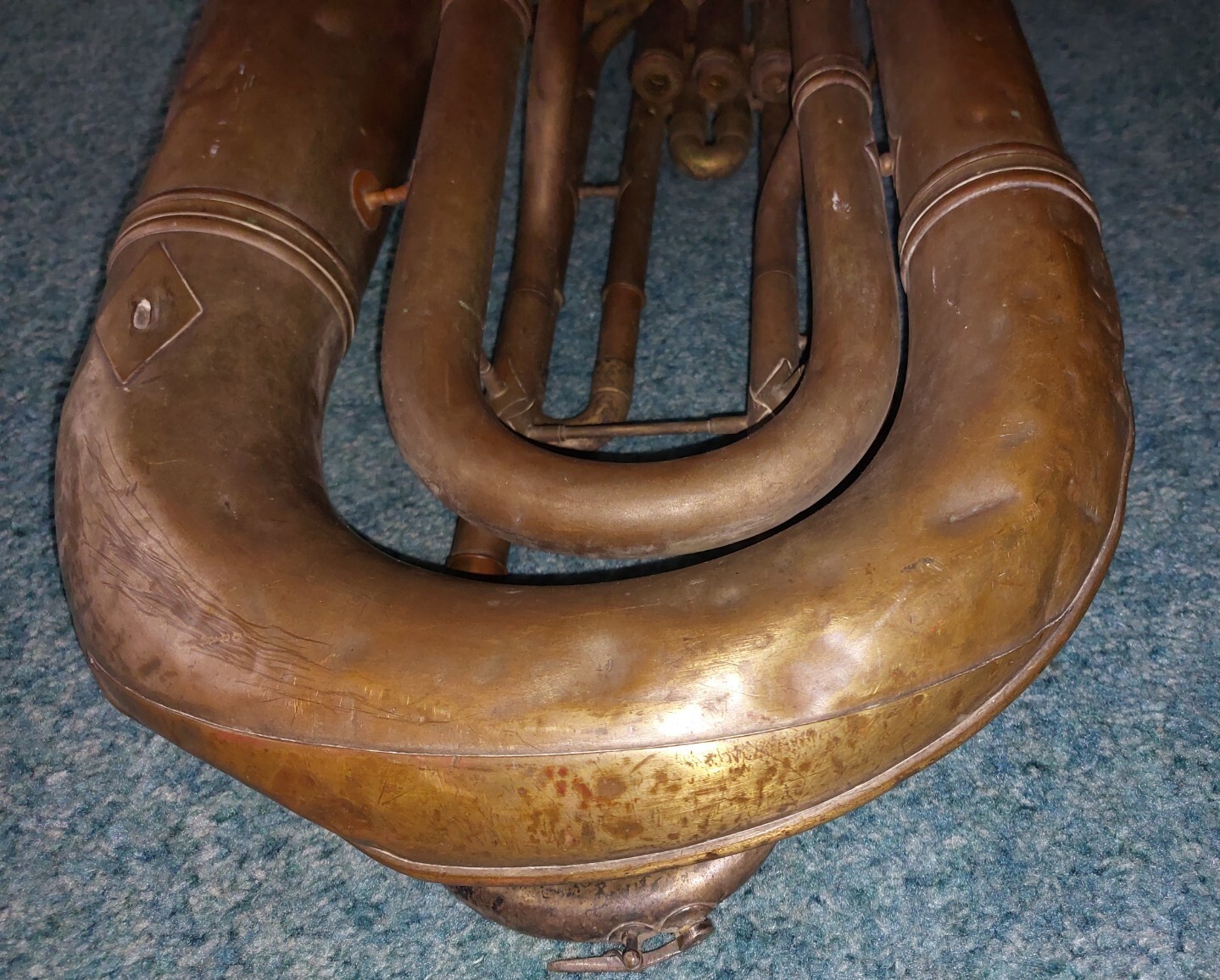 Excelsior Tuba Antique William Frank ? Euphonium Brass Instrument eBay