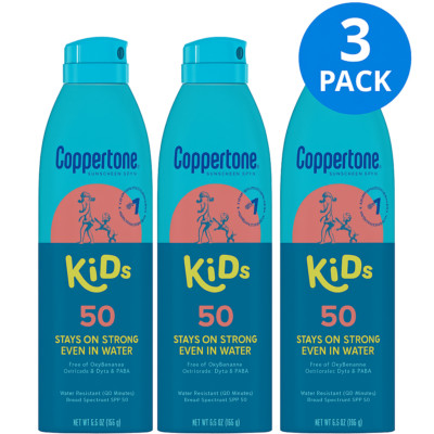 Coppertone Kids SPF 50 Moana Spray Sunscreen 5.5 oz 3 Pack   New