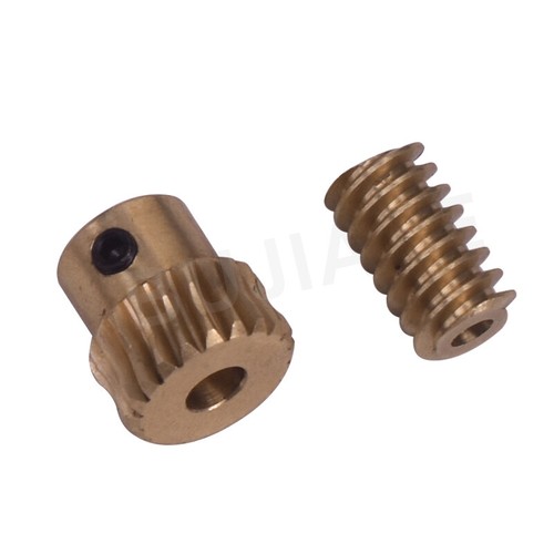 0.5 Modulus 1:10 Reduction Ratio Gear Motor Output Brass Copper Worm Wheel Gear - Imagen 2 de 5