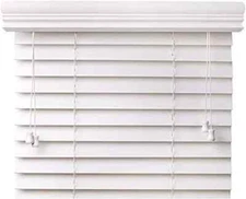 2" Premium CORDED PEARL/ANTIQUE WHITE Faux Wood Blinds, Size 46.875x47