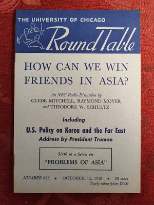 CHICAGO ROUND TABLE October 15 1950 Clyde Mitchell Korea Harry Truman