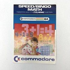 Vtg 1983 Speed Bingo Math Commodore 64 Manual Instruction Insert ONLY Midway