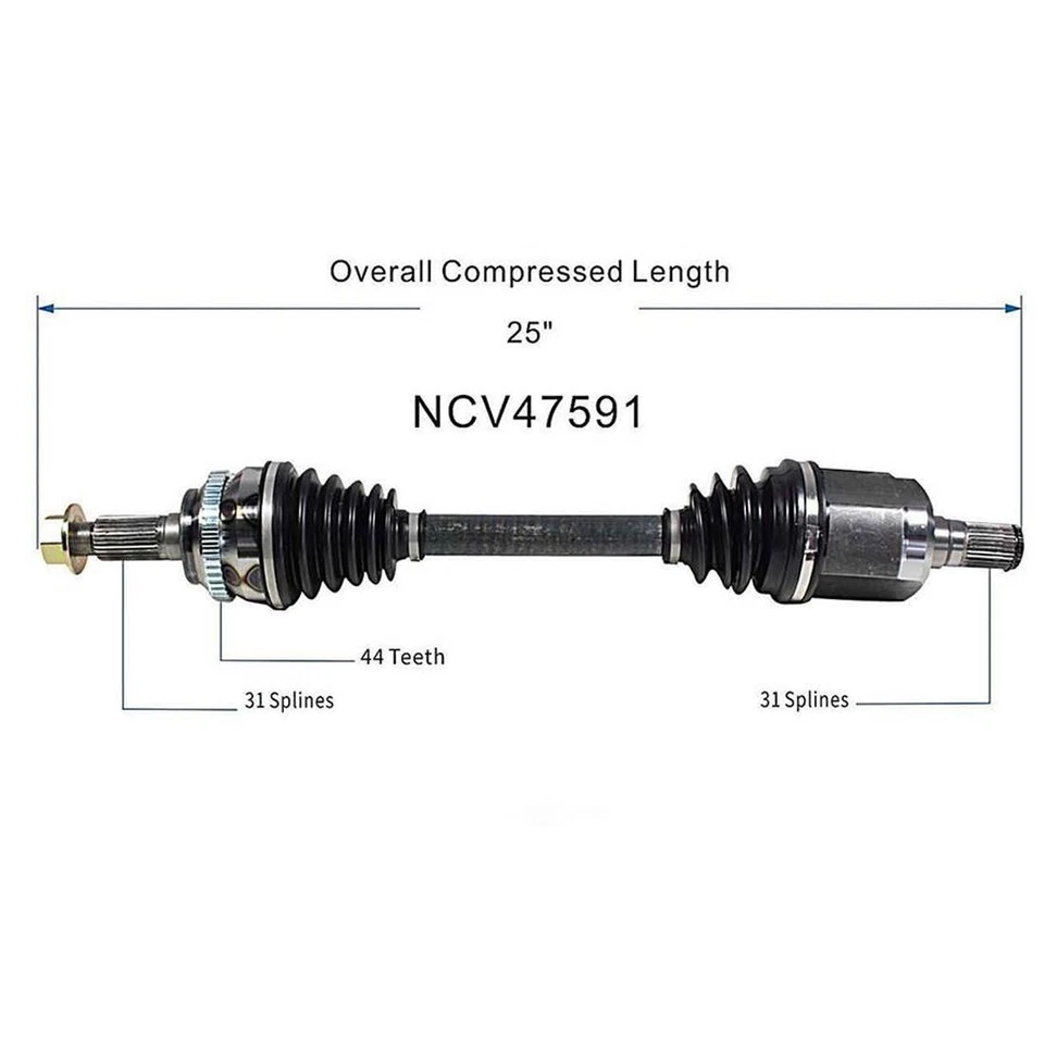 Par Conjunto de junta de eje CV delantero para Mazda CX-9 CX9 GT 3,7 L 6 cil 2009-2013 Foto 3 de 4