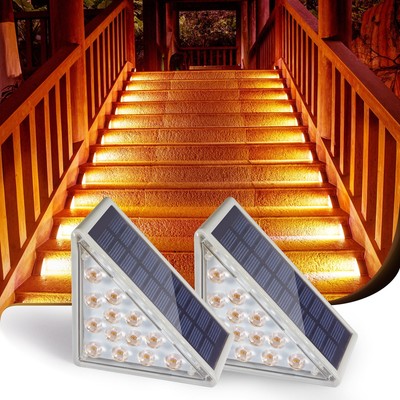 Stair Lights Outdoor,Outdoor Step Lights,Solar Stair Lights Outdoor Waterproo...