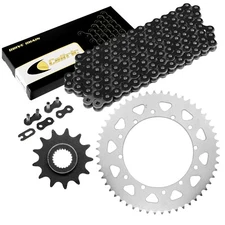 Black Drive Chain And Sprocket Kit for Yamaha TTR250 1999-2006