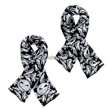 THE NIGHTMARE BEFORE CHRISTMAS JACK FACE GHOST KNIT NECK SCARF DISNEY STORE NEW