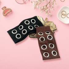 Fashionable Punk Girl Headbands With Hollow Eyelets And Wide Elastic Band