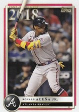 RONALD ACUNA JR TOPPS AARON JUDGE X FIRST IMPRESSIONS BASE BRAVES #37 2022 22