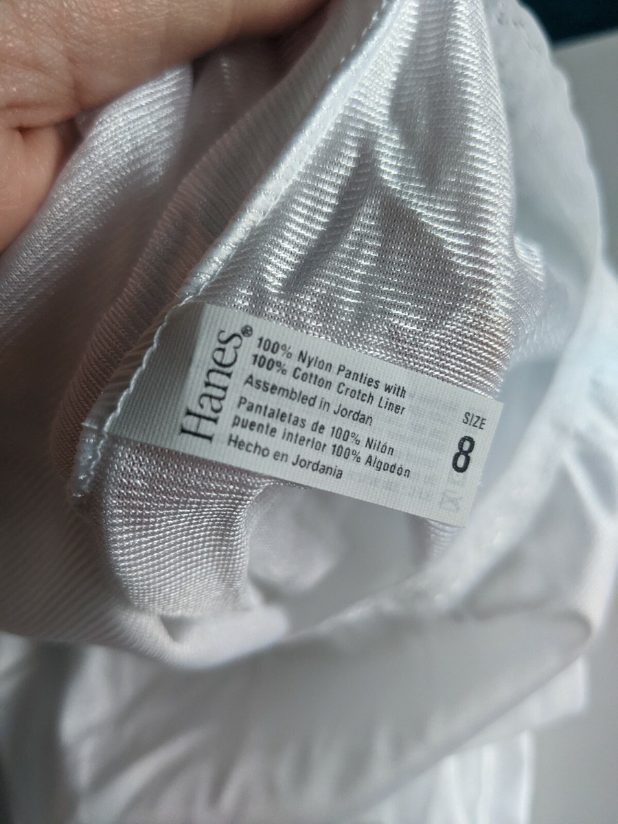 Vintage Hanes Nylon Panties NWOT NOS DEADSTOCK Sz 8 White