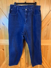Vintage Gitano Jeans Womens 34/20W Short Blue High Waist Tapered Leg 80s 90s (20