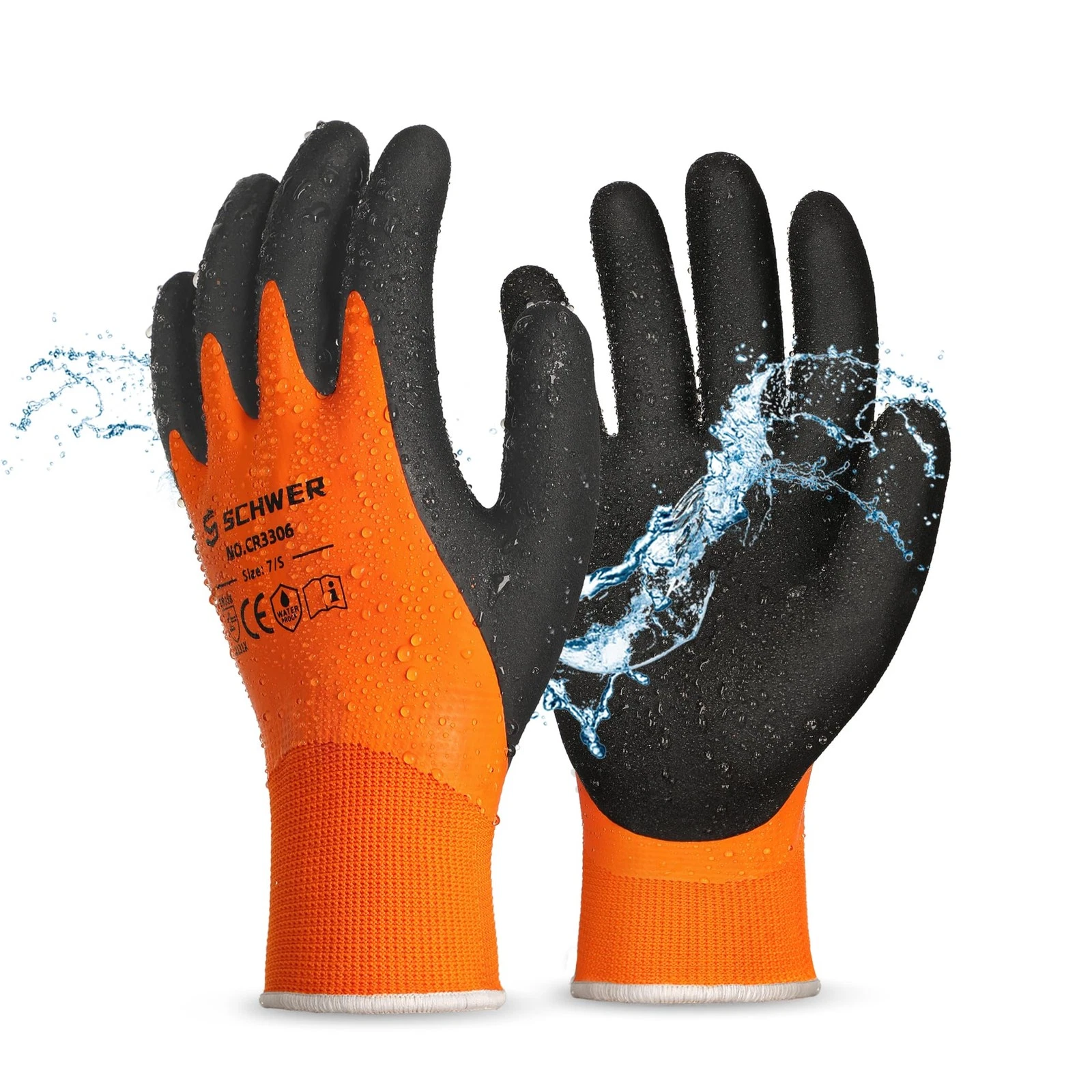 Schwer 2 Pairs Waterproof Work Gloves for Men and Women CR3306 Gardening Gloves