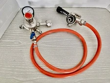 keg co2 regulator kit with gauge hose and tap coupler