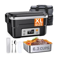 EAST OAK XL 6.3-Cup Cordless Electric Lunch Box for Adults, Heated ... Fast Ship