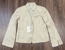 Armani Collezioni Womens 3-Button Blazer Jacket Size 8 Color Ivory Italy