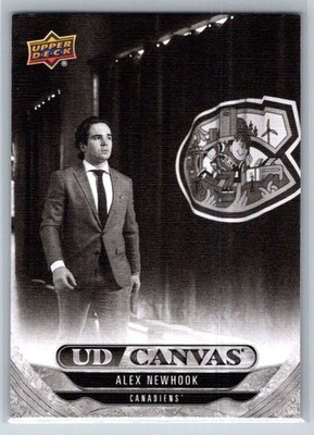 2024-25 Upper Deck Series 2 UD Canvas Black & White #C128 Alex Newhook Canadiens