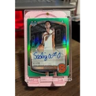 2025-26 Bowman Chrome Sadiq White Green Refractor Auto /99 Syracuse Topps