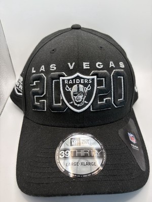 Las Vegas Raiders 2020 Draft New Era 39THIRTY L/XL Black NFL Hat