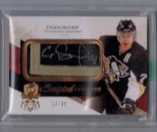 2010-11 Upper Deck The Cup Evgeni Malkin Scripted Swatches Patch Auto #'ed 23/35
