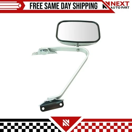 New Manual Side View Mirror Chrome Left or Right For Ford F-Series Pickup Truck