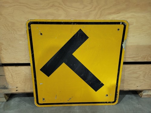 30" x 30" T-Intersection Warning Sign – Road Signs