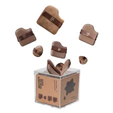 6Pcs Powder Puffs Set with Case, Cushion Foundation Puff, Velour Makeup Puff, Se