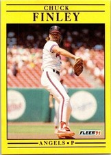 Chuck Finley Angels 313 Fleer 1991 Baseball Card