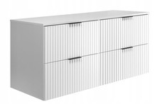 Armadio Armadietto Mobile Lavandino Appoggio Bagno Lavabo 120 cm FLOW Bianco